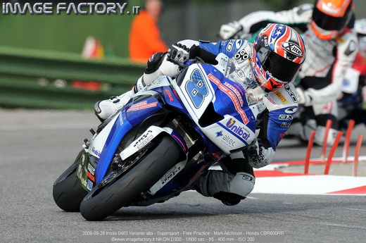 2009-09-26 Imola 0483 Variante alta - Supersport - Free Practice - Mark Aitchison - Honda CBR600RR